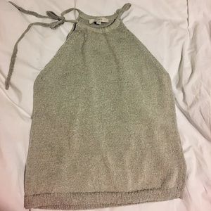 LOFT Sweater Tank with Neckline Tie Detail